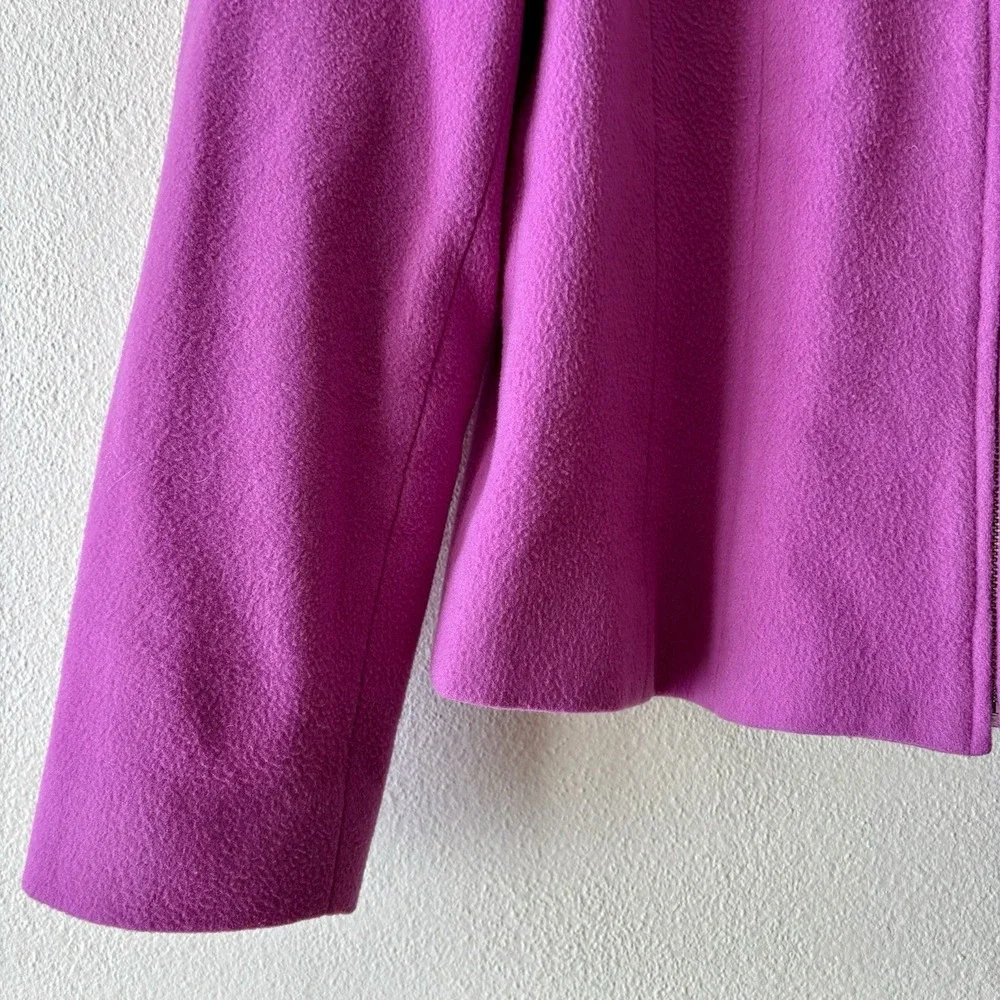 LOUBEN Jacket Women's 12 Fuchsia Pink Wool Cashmere Blend Lined Full Zip‎ Canada